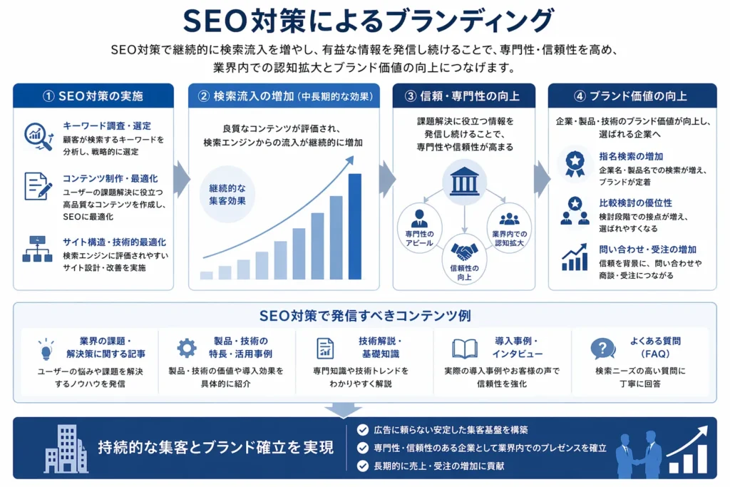 製造業のSEO対策によるブランディング